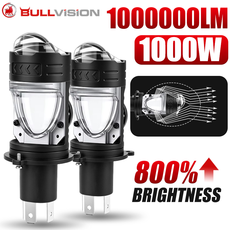 Bullvision 1Pc H4 LED Projecto - Universal Motorcycle Led Headlight Projector 评论和价格