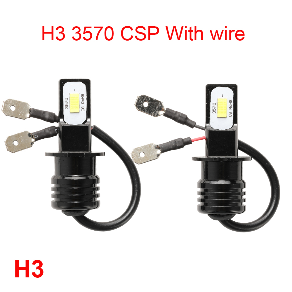 2Pcs Led H1 H3 H4 H7 HB4 HB3 9 - Universal Motorcycle Led Headlight Projector 评论和价格