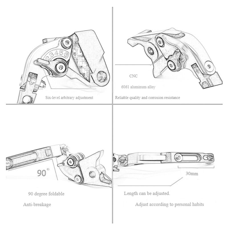 For HONDA CB750 CB 750 HORNET  - Cnc Aluminum Adjustable Brake Clutch Levers 评论和价格