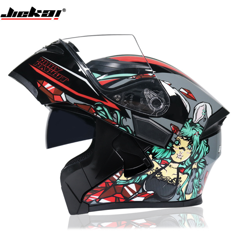 W Bluetooth Anti-fog Double Le - Full Face Motorcycle Helmet With Bluetooth 评论和价格