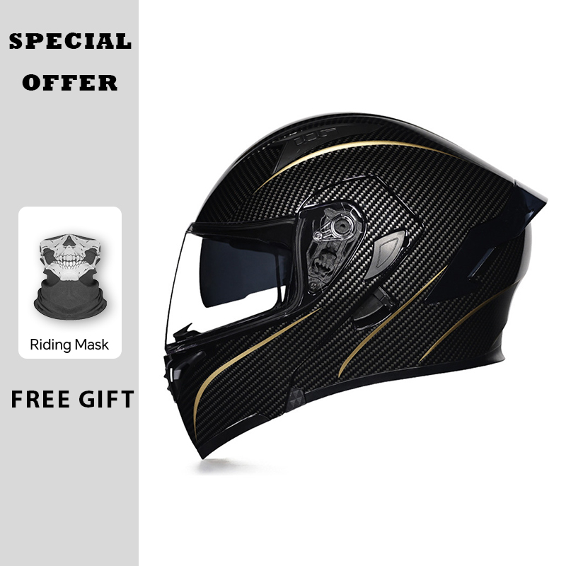 DOT Approved Motorcycle Flip U - Dual Visor Motorcycle Racing Helmet 评论和价格