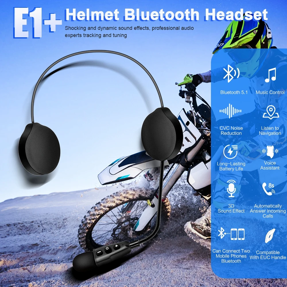 EJEAS E1+ Motorcycle Helmet Bl - Full Face Motorcycle Helmet With Bluetooth 评论和价格